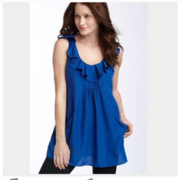 Anthro Daniel Rainn Sleeveless Ruffle Tunic - Picture 2 of 7